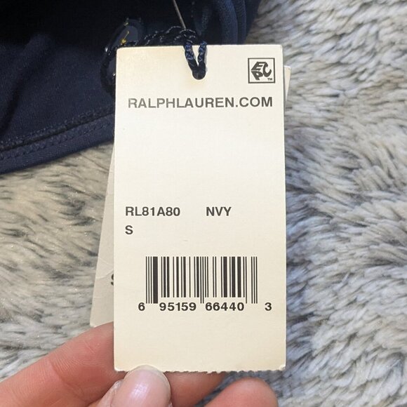 NEW Ralph Lauren Bikini Top Blue Ruffle Off Shoulder Small - Picture 4 of 5